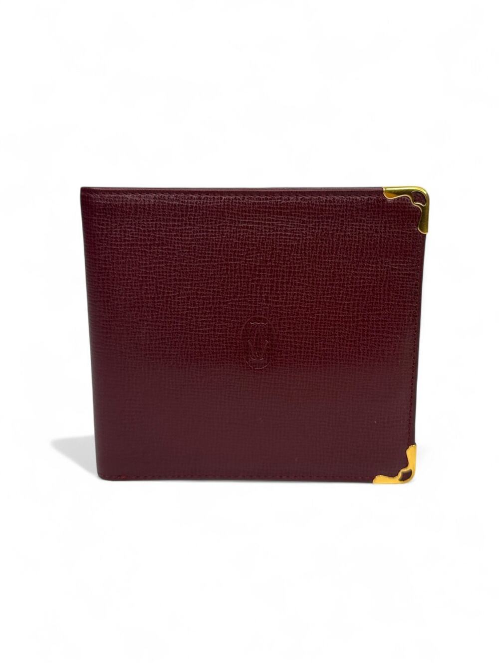Vintage Cartier Must de Cartier Burgundy Calfskin Leather Bifold Wallet